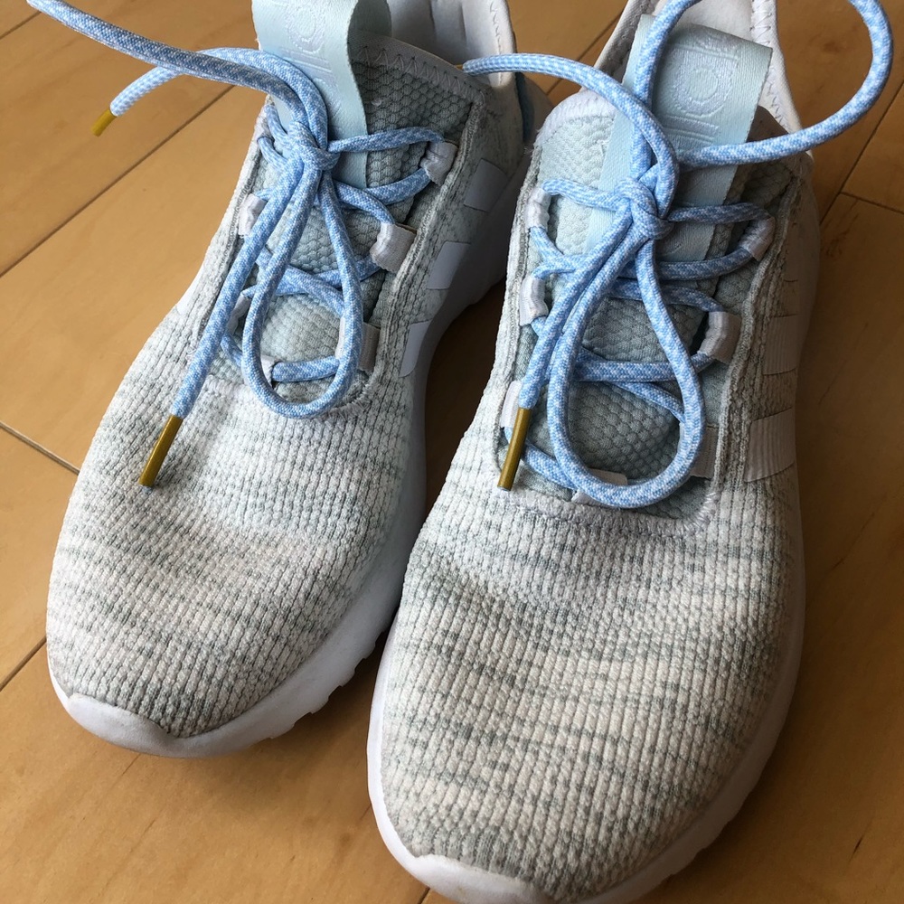 Adidas Cloudfoam Grey and Blue Sneakers
